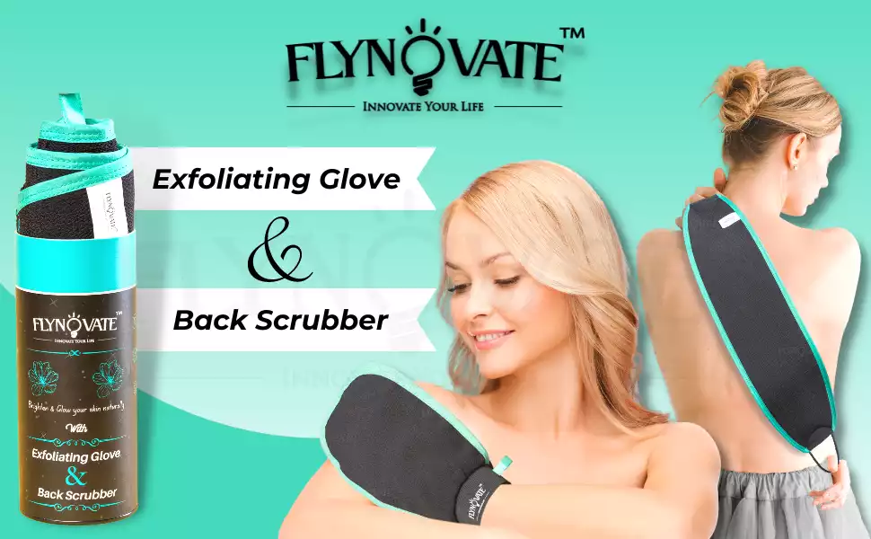 EXFOLIATING GLOVE WITH BACK SCRUBBER