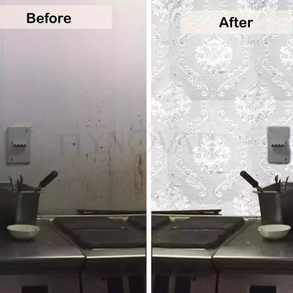 before and after wall